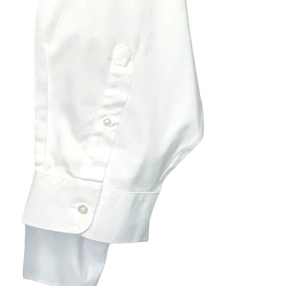 Roundtree & York Gold Label Dress Shirt Button Up 22/35 Big White 80s Non Iron - Picture 7 of 9